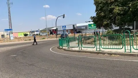 Lugar donde se produjo la colisión de los tres coches