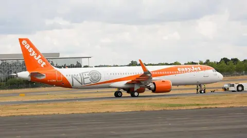 Avión de la compañía EasyJet. Fotografía: Facebook