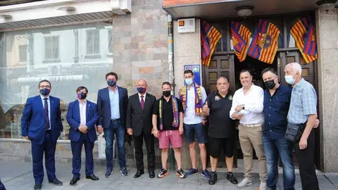 Foto de archivo de la inauguración de la peña barcelonista en Zamora