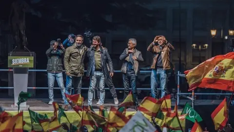 Vox durante uno de los actos de campaña en las elecciones a la Junta de Castilla y León. Fotografía: VOX