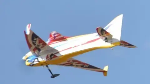 Uno de los modelos en competición en el Campeonato de Europa de Aeromodelismo. Foto cedida por el Club Aeromodelismo Zamora
