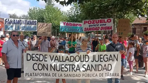 Manifestación sanitaria en Tábara. Fotografía: CEDIDA
