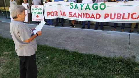 Protesta sanitaria en Sayago. Fotografía: CEDIDA