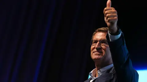 Feijóo durante el acto de clausura de la XXV Interparlamentaria, celebrada en Toledo