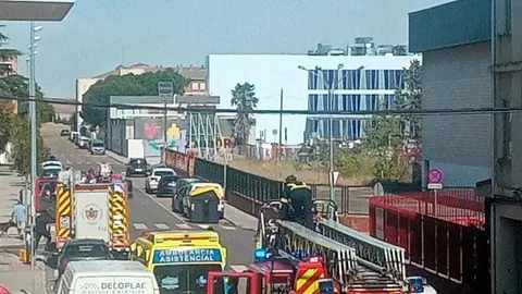 Actuación de los Bomberos de Zamora en la calle Hernán Cortés