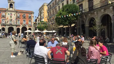 Ambiente de la feria FROMAGO en la Plaza Mayor