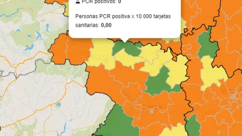 Mapa ZBS casos activos a 7 días (23 de septiembre)