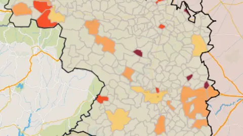 Mapa IA municipios a siete días (27 de septiembre)