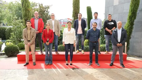 Ana Sánchez e Iñaki Gómez reunión secretarios organización PSOECyL 03-10-2022