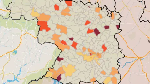 Mapa IA municipios a siete días (5 de octubre
