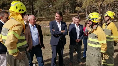 Quiñones, con brigadistas en Soria