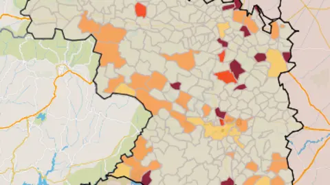 Mapa IA municipios a siete días (9 de octubre)