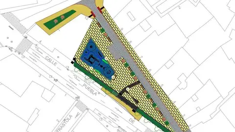 Plano del proyecto de la plaza de Puebla de Sanabria