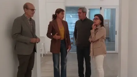 Clara San Damián con el nuevo director de la Biblioteca Pública