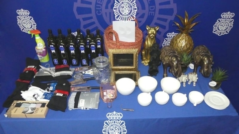 Productos encontrados en la furgoneta vía Salamancartvaldia.es