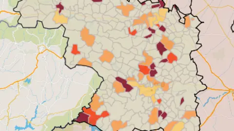Mapa IA municipios a siete días (14 de octubre)