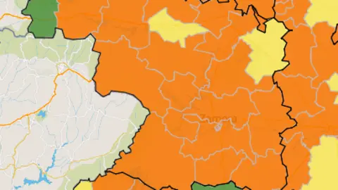 Casos activos por ZBS en la última semana (14 de octubre)