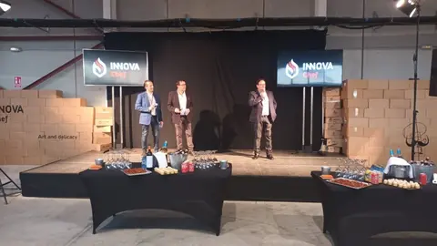 Los socios de Innova Chef, durante la presentación