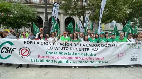 concentración docentes Madrid