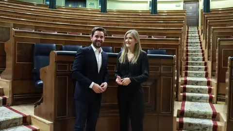 Antidio Fagúndez y Sara Aagesen, en el Congreso