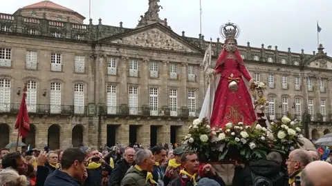 La Virgen de la Concha, en procesión a la catedral de Santiago