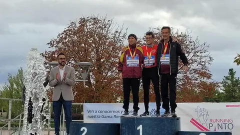 Pódium I Cto de España de 5 Km en Ruta