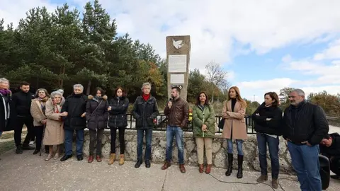 Acto de homenaje  celebrado en el Monte de La Pedraja, Burgos,  en recuerdo de las víctimas  del franquismo. Fotografía: PSOECYL