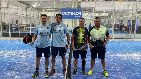 Foto: Viriato PC C.C. Valderaduey en liga Lapi.
(Amador Verdugo y Domingo Ferrero por Viriato PC y Abelardo Fernández e Ignacio Rodero por Padel Zamora)