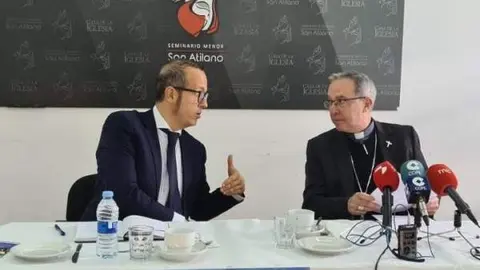 El obispo de Zamora con el gerente-ecónomo