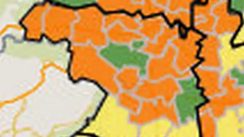 Mapa de incidencia en las ZBS de Zamora