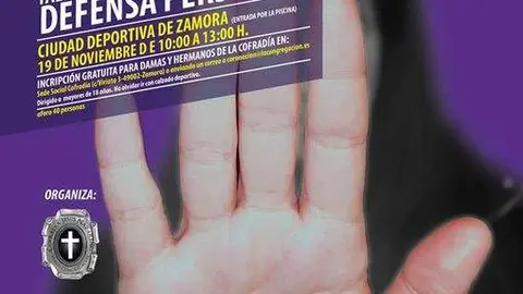 Cartel taller de defensa personal