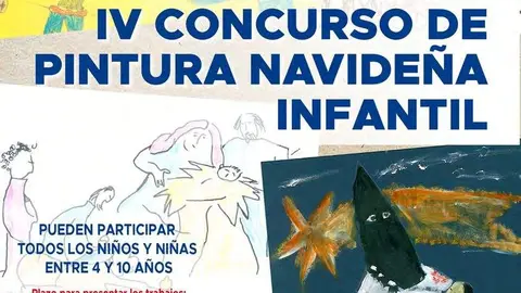 Cartel concurso pintura infantil cartel navideño
