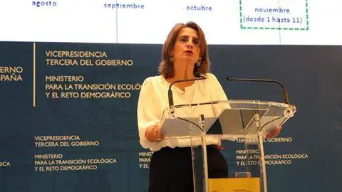 La vicepresidenta tercera y ministra para la Transición Ecológica y el Reto Demográfico, Teresa Ribera