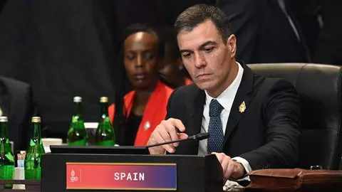 Pedro Sánchez vía Pool Moncloa.Borja Puig de la Bellacasa y Pool G20