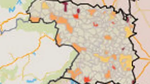 Mapa de incidencia por municipios