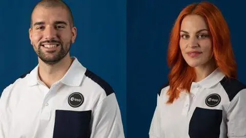 El ingeniero Pablo Álvarez Fernández y la investigadora Sara García Alonso formarán parte de la nueva promoción de astronautas de la Agencia Espacial Europea (ESA). (Pool Moncloa)