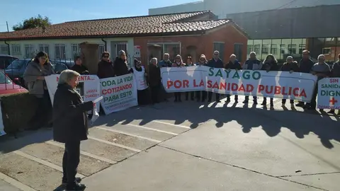 Protesta sanidad rural Bermillo. Fotografía: CEDIDA