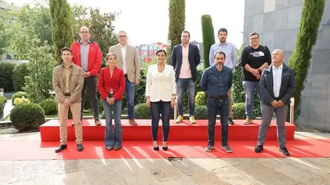 Ana Sánchez e Iñaki Gómez en una reciente reunión de secretarios de organización del PSOECyL