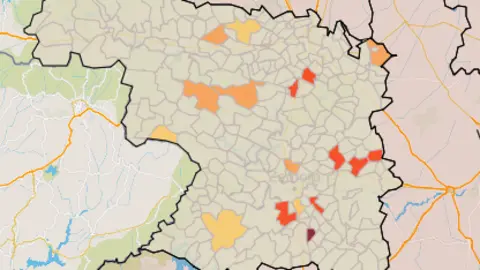 Mapa IA municipios a siete días (30 de noviembre)