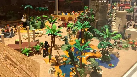 Belén de Playmobil que puede verse en el Museo Etnográfico