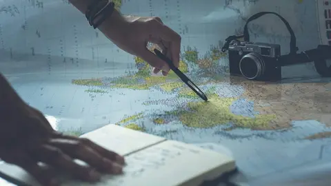 Mapa. Fotografía de archivo de viajes
