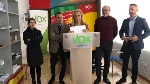 Marisa Calvo en la lectura del manifiesto