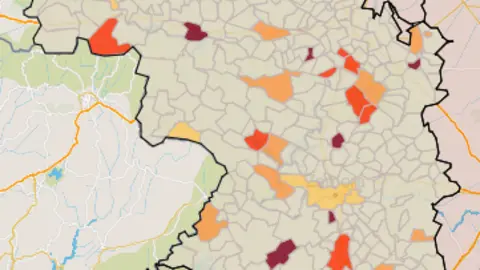Mapa IA municipios a siete días (13 de diciembre)