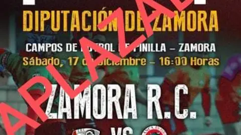 Cartel torneo aplazado