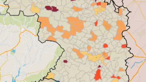 Mapa IA municipios a siete días (20 de diciembre)