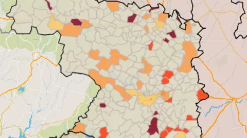 Mapa IA municipios a siete días (23 de diciembre)