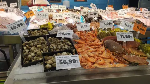 Supermercado zamorano en durante el día de Nochebuena