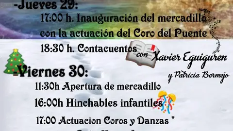 cartel mercadillo navideño