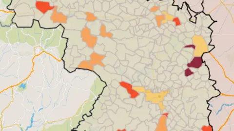 Mapa IA municipios a siete días (3 de enero)