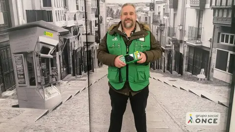 El vendedor de la ONCE en Zamora, Javier Madera